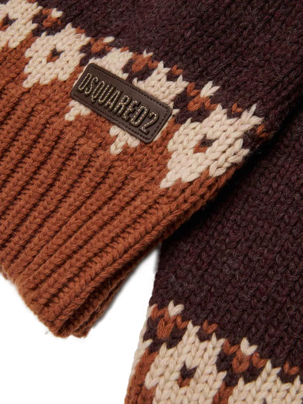 DSQUARED2 KIDS Intarsia trui Bruin
