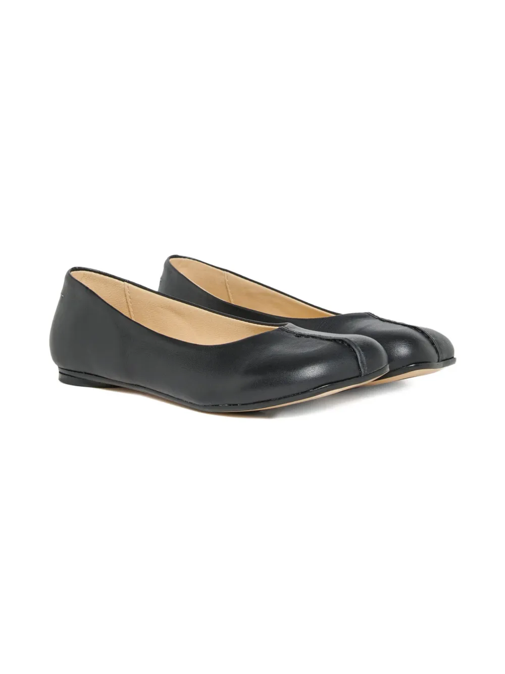 MM6 Maison Margiela Kids calfskin round-toe ballerina shoes | Girls Shoes | Image 2