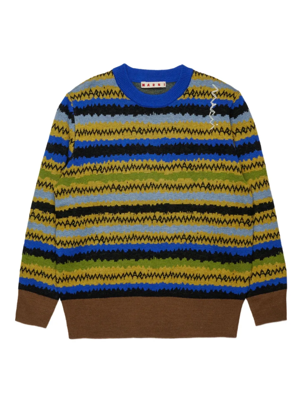 Marni Kids Gestreepte trui Blauw