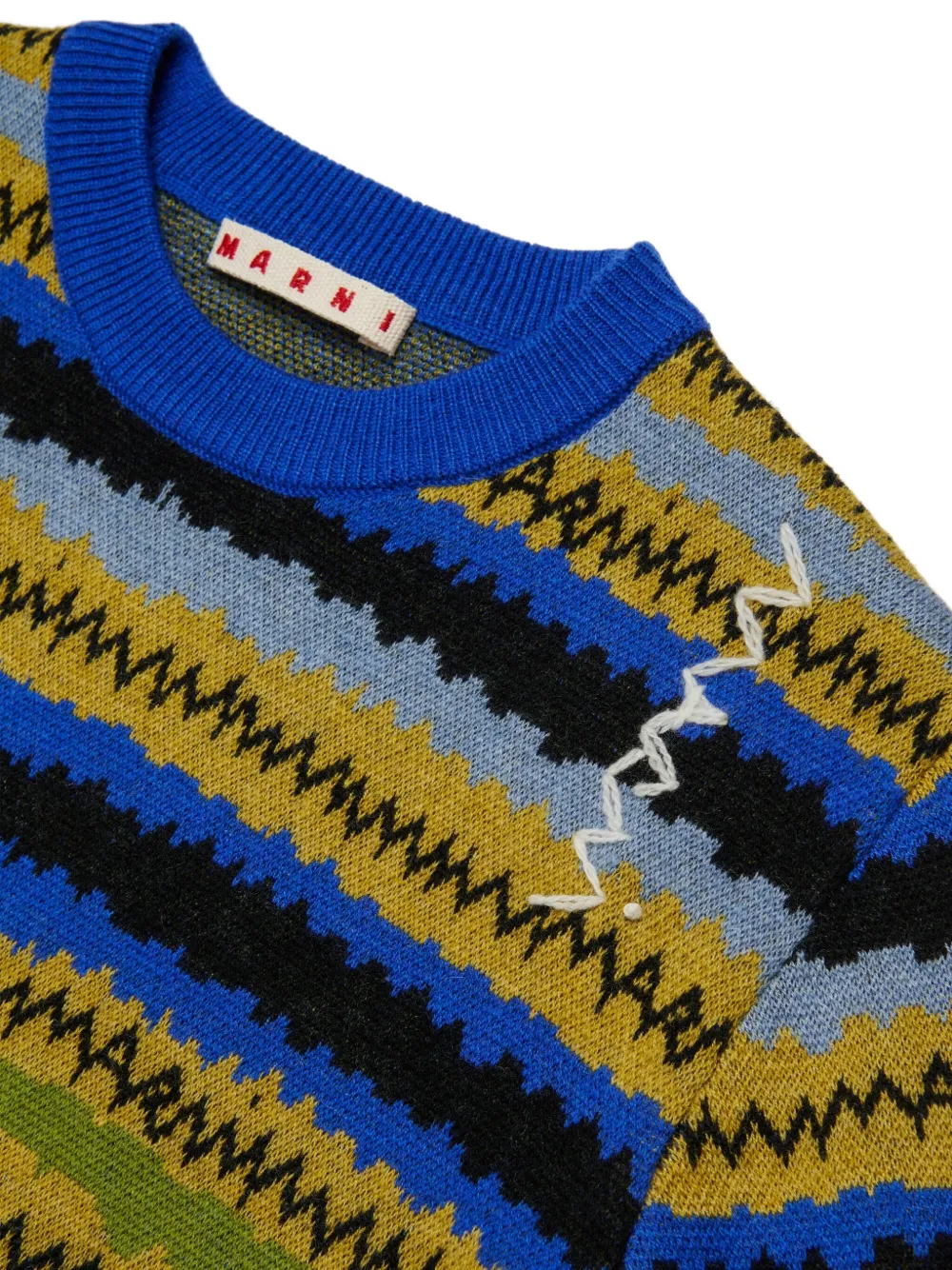 Marni Kids Gestreepte trui Blauw