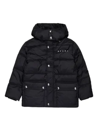 MARNI キルティングフード付きジャケット14Y Marni Kids フーデッド キルティングジャケット | ブラック | FARFETCH JP