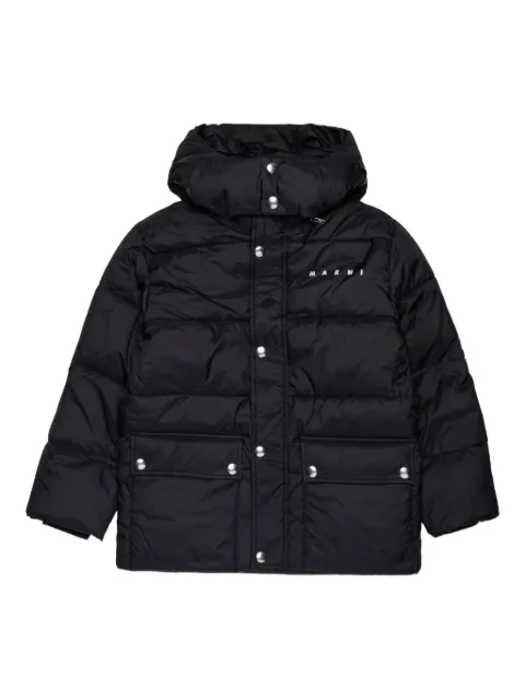 Marni Kids hooded quilted jacket