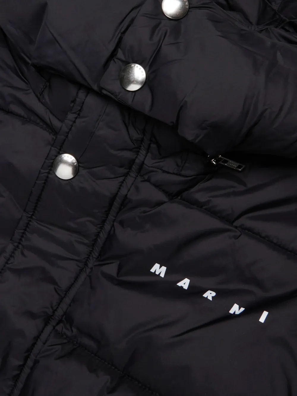 Marni Kids Gevoerd jack met capuchon Zwart