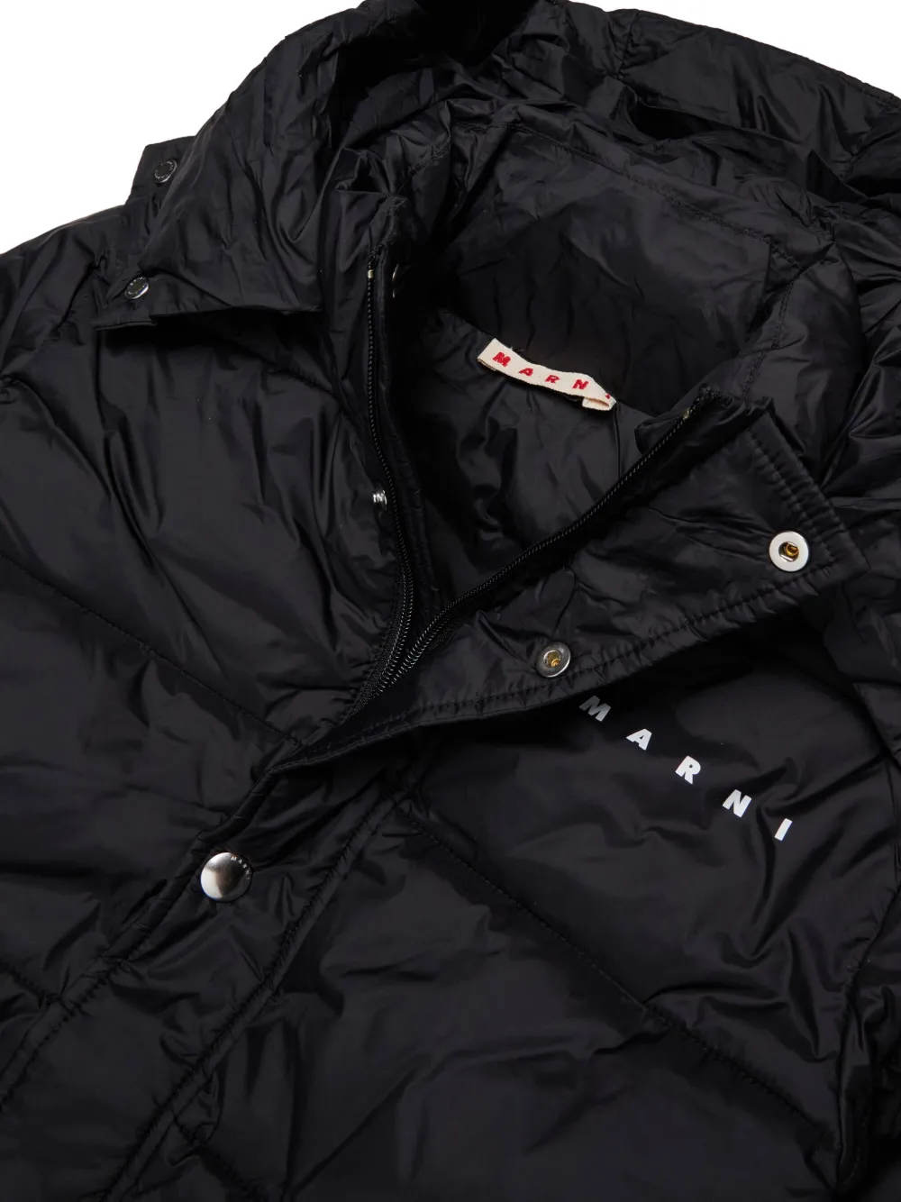 Marni Kids Gevoerd jack met capuchon Zwart