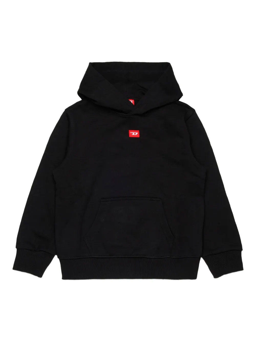 Diesel Kids Sxginhood Over logo-patch hoodie Zwart