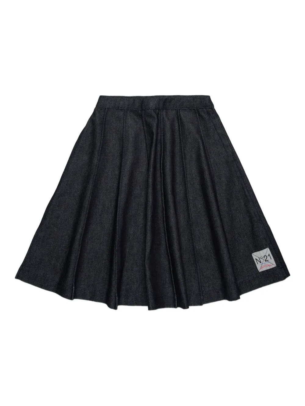 Nº21 Kids Rok met logo-applicatie Zwart