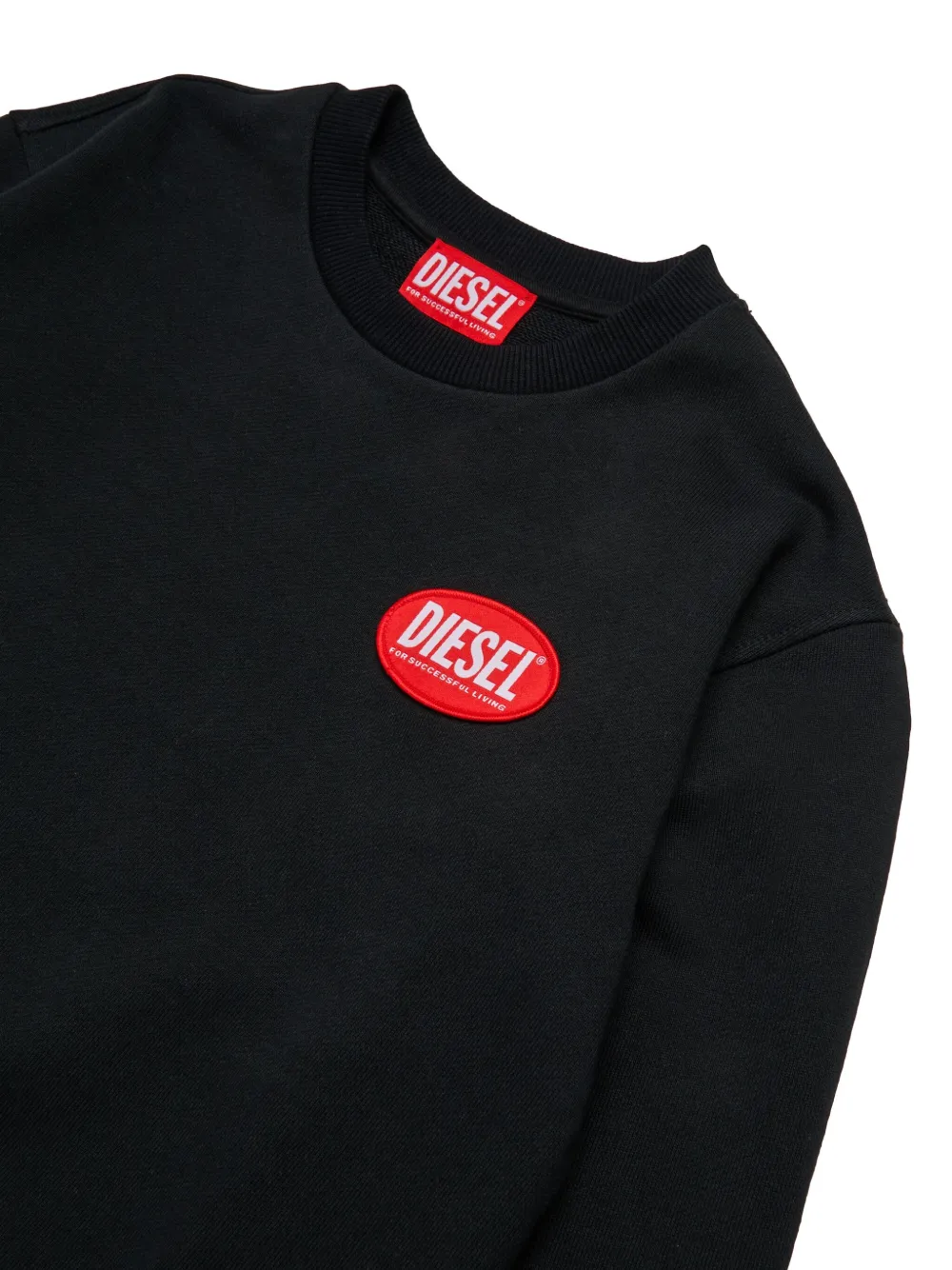 Diesel Kids Sweater met logopatch Zwart