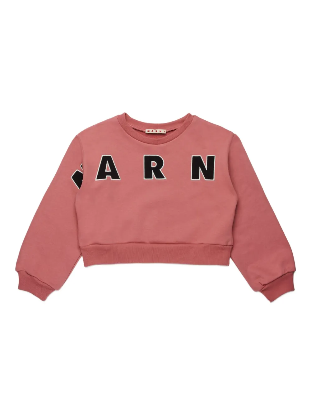 Marni Kids Katoenen sweater met logoprint Roze