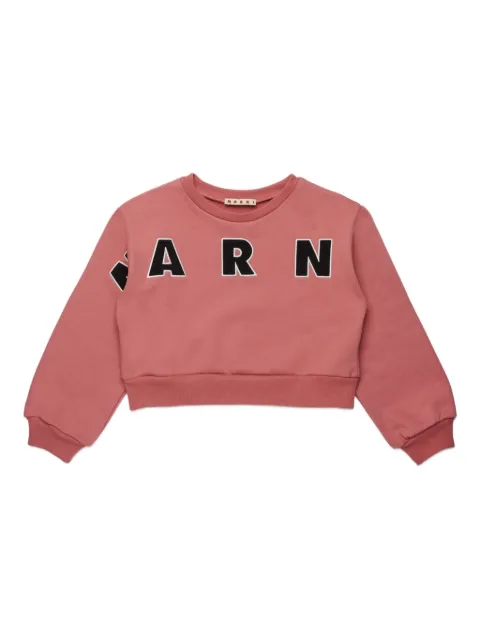 Marni Kids logo-print cotton sweatshirt