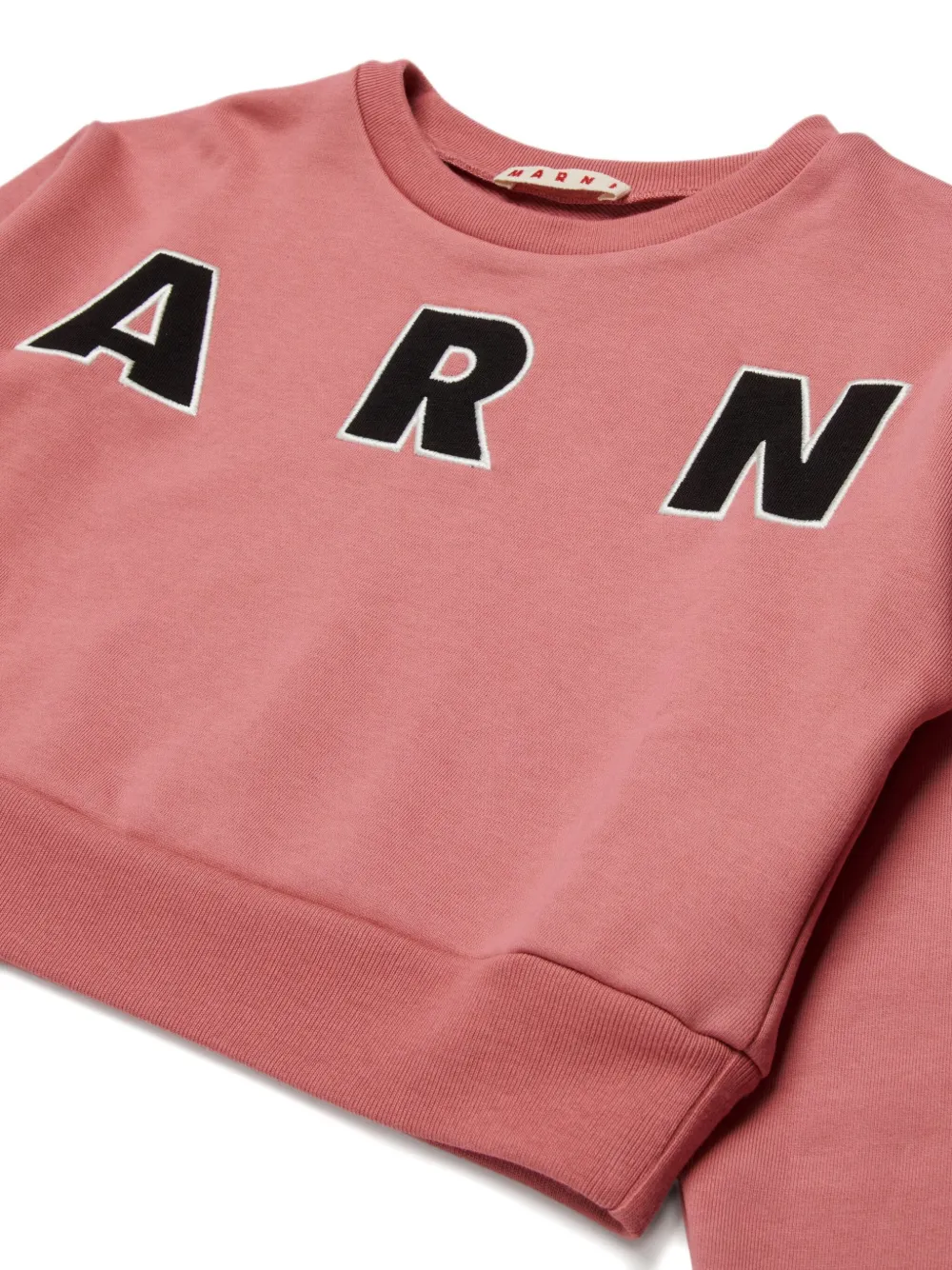 Marni Kids Katoenen sweater met logoprint Roze