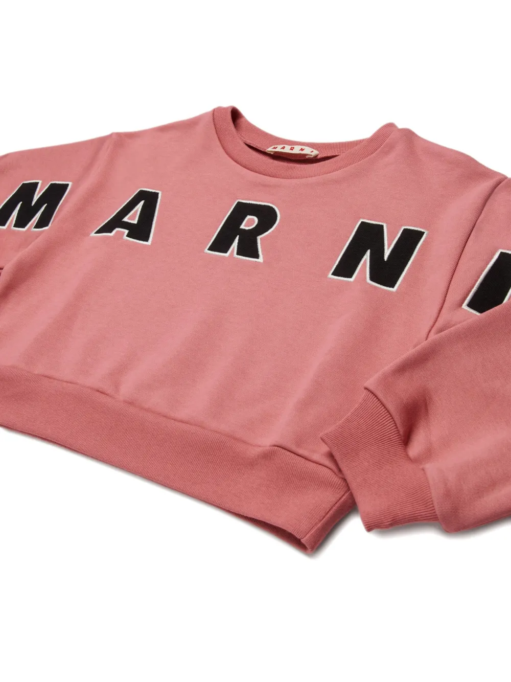 Marni Kids Katoenen sweater met logoprint Roze
