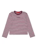 MAX&Co. Kids logo-print striped T-shirt - Purple