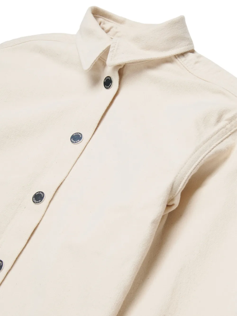 Max & Co Cropped Cotton Shirt In Neutral