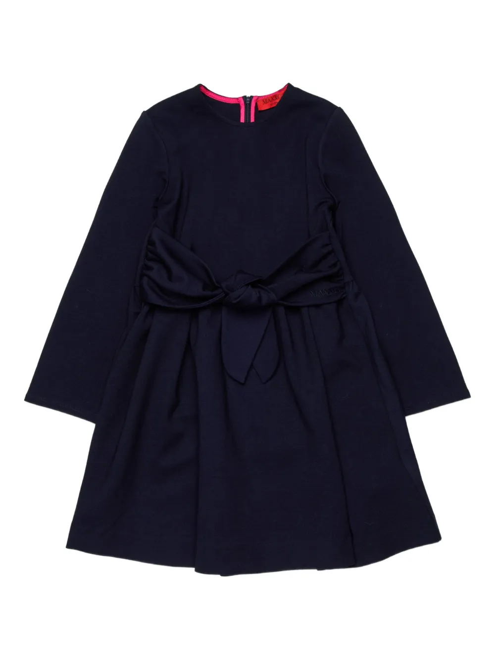 Max & Co Kids' Knot-detail Dress In Black