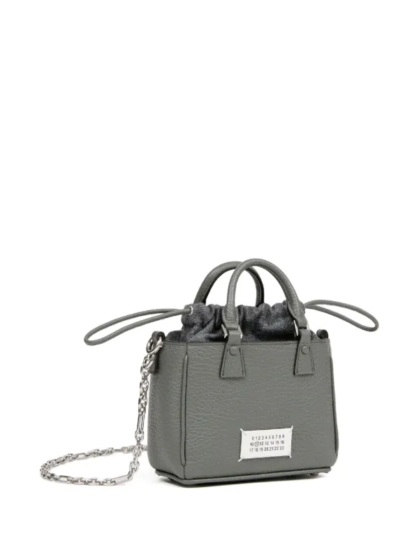 バッグ MAISON MARGIELA 5AC TOTE HORIZONTAL Maison Margiela 5AC Horizontal Leather Tote Bag | Grey