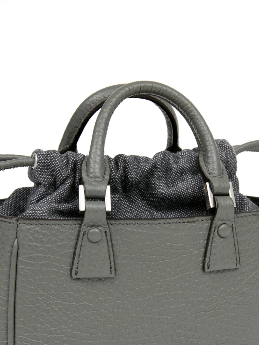 Maison Margiela 5AC Horizontal leren shopper Grijs