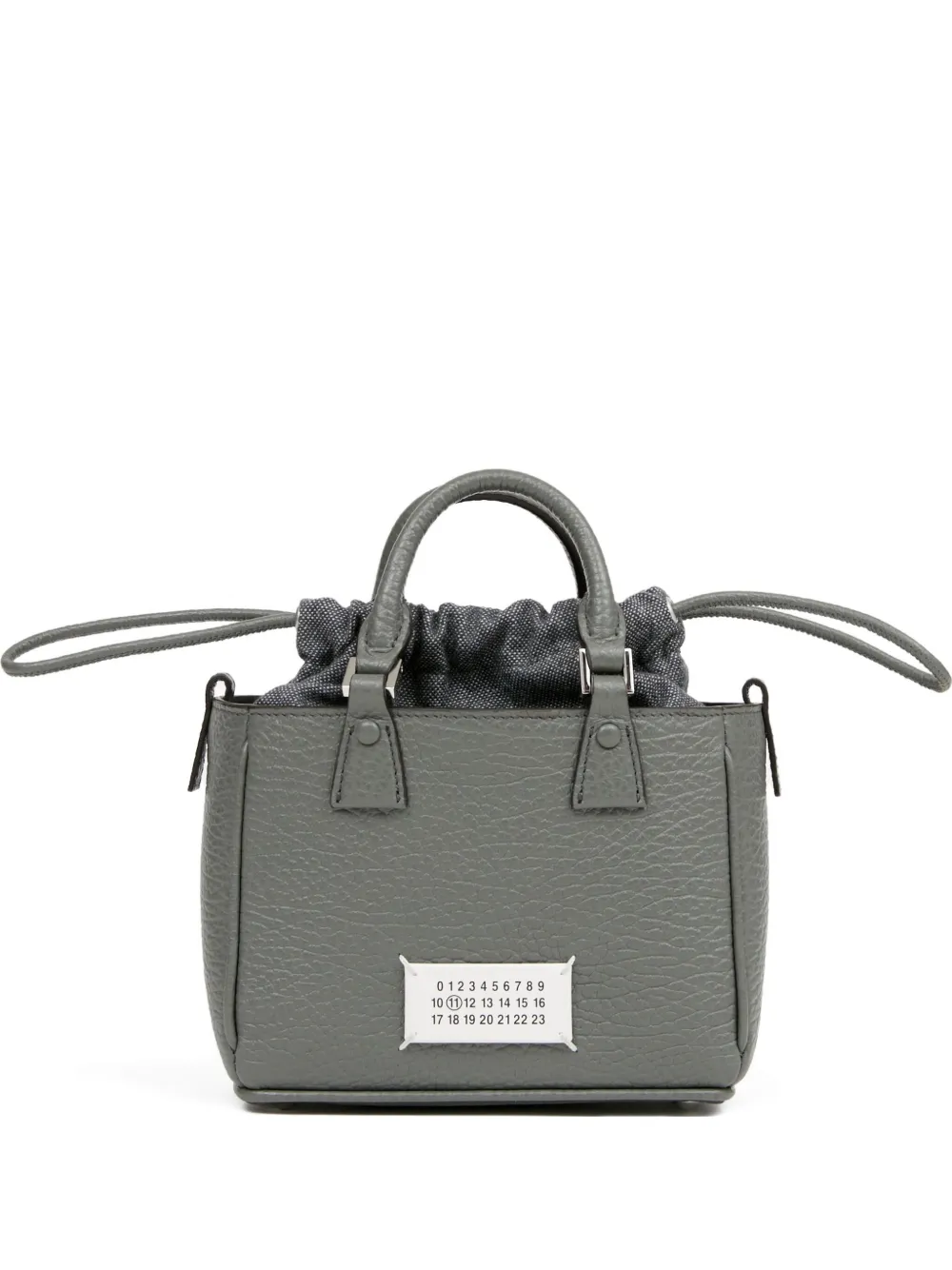 Maison Margiela 5AC Horizontal レザーハンドバッグ - グレー Maison Margiela 5AC Horizontal レザーハンドバッグ - グレー