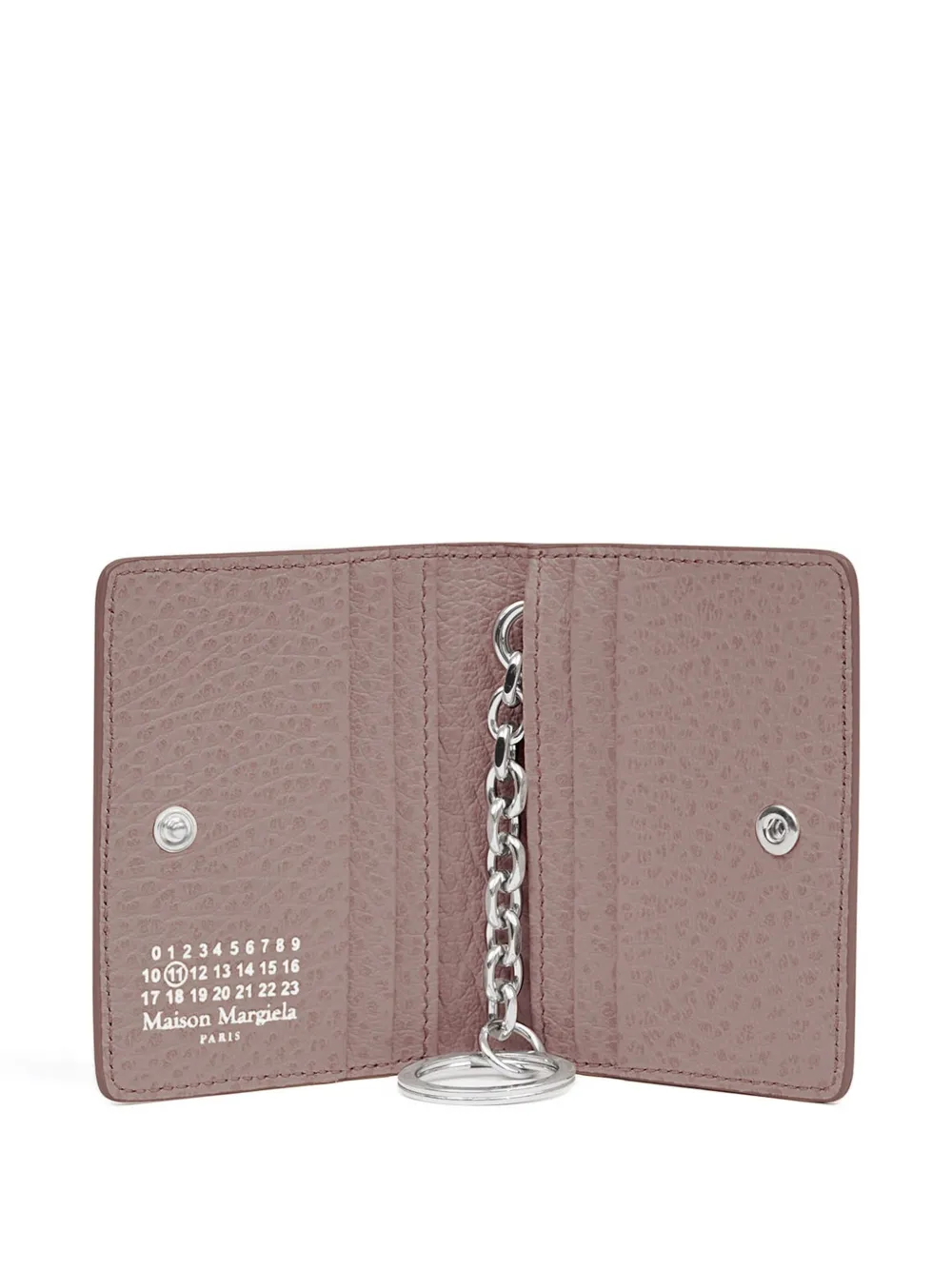 Maison Margiela Keyring Snap-button Cardholder In Pink