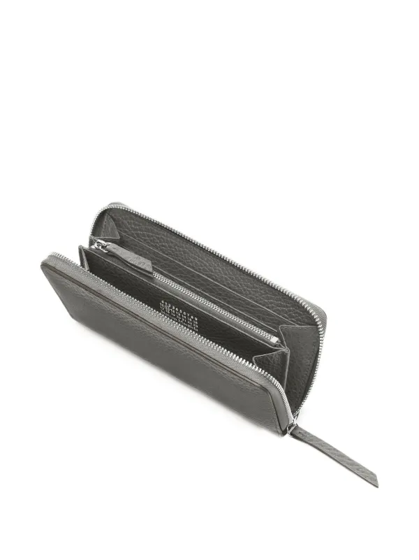 小物 MAISON MARGIELA ZIP WALLET Maison Margiela stitched-leather zip-around Wallet | Grey