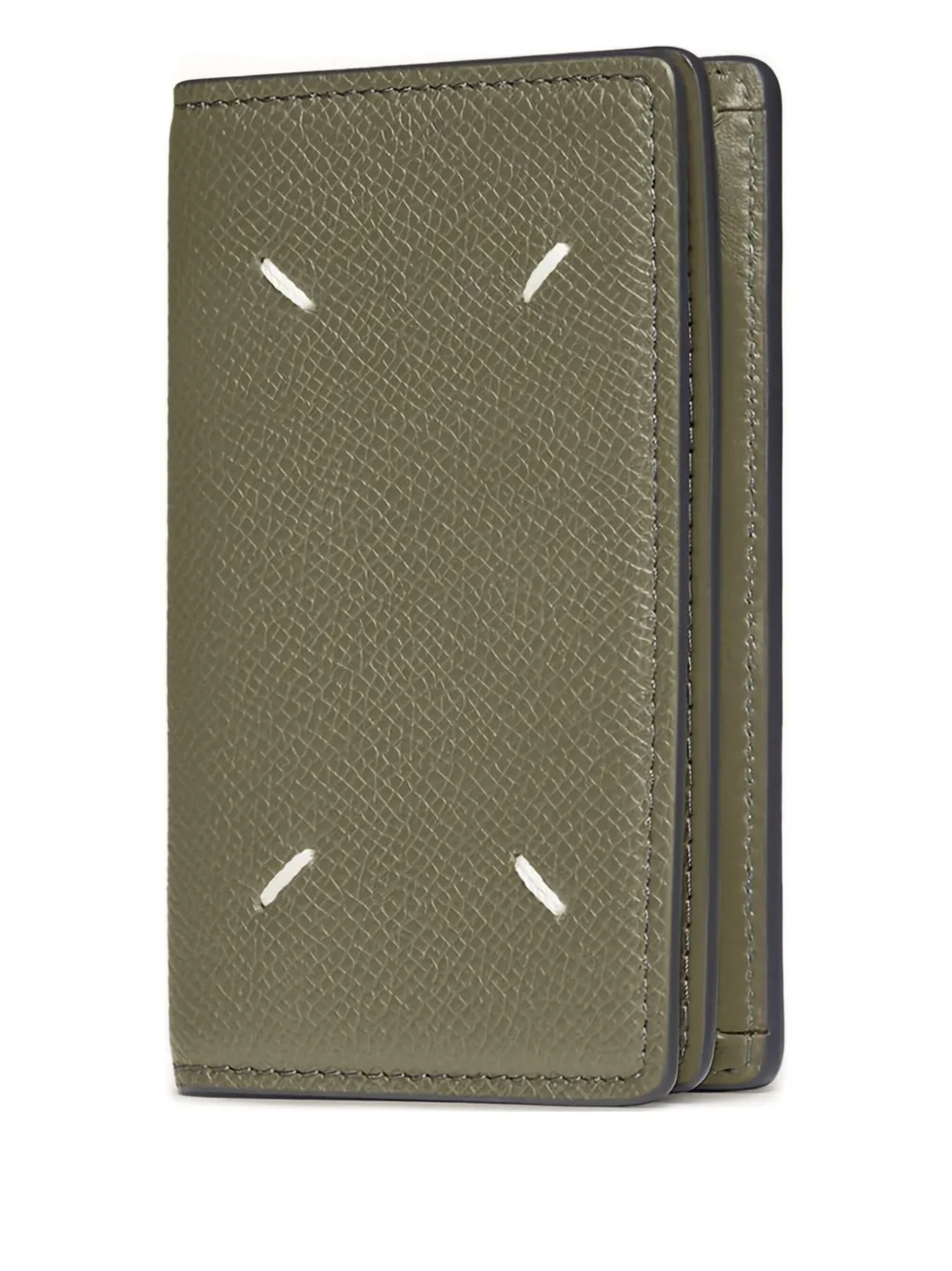 Maison Margiela four-stitch leather cardholder | Green | Image 1