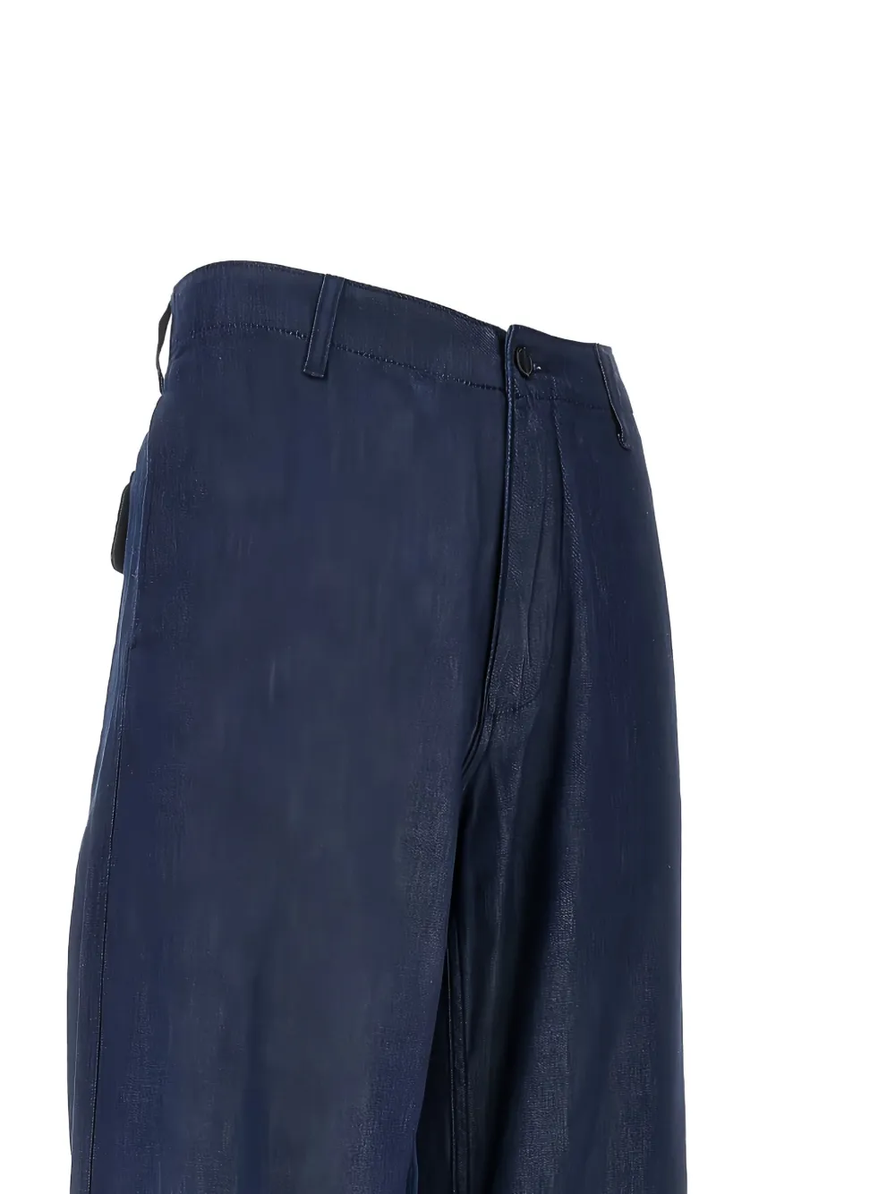 Emporio Armani cotton straight-leg trousers - Blauw