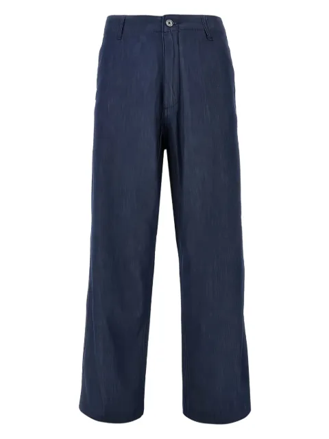 Emporio Armani cotton straight-leg trousers 