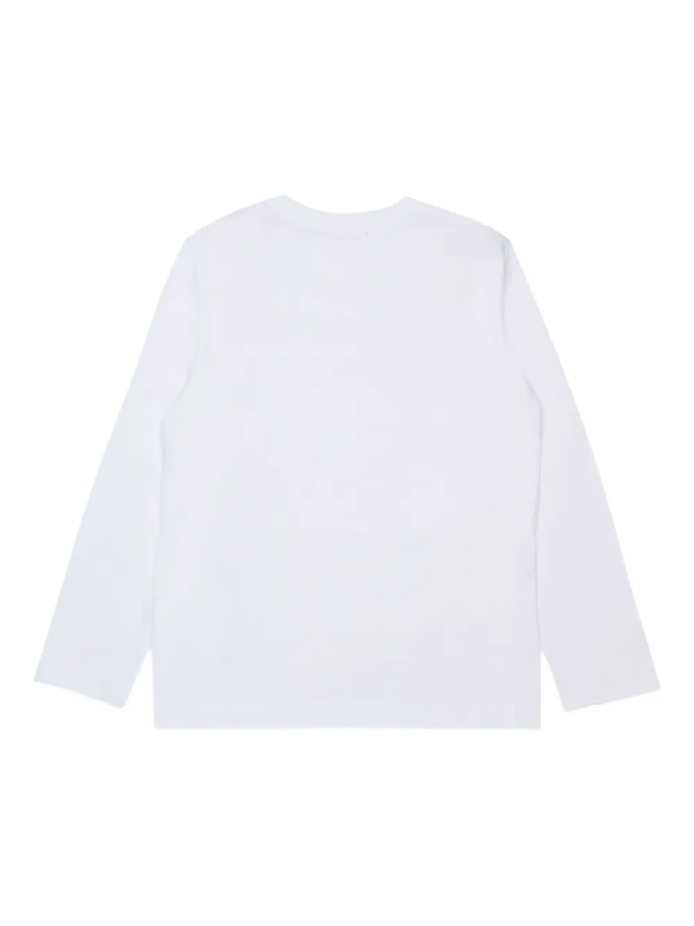 Diesel Kids logo-embroidered long-sleeve T-shirt Wit