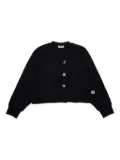 Nº21 Kids decorative-button sweatshirt - Black