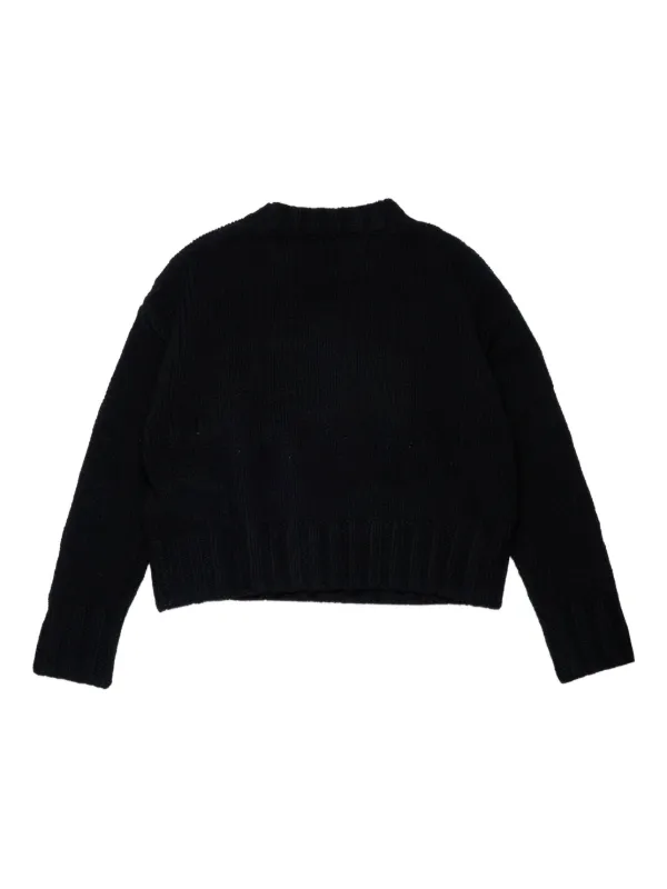 弟　maison margiela バーズアイニット　黒 メゾン マルジェラ MAISON MARGIELA ニット セーター ワークイン