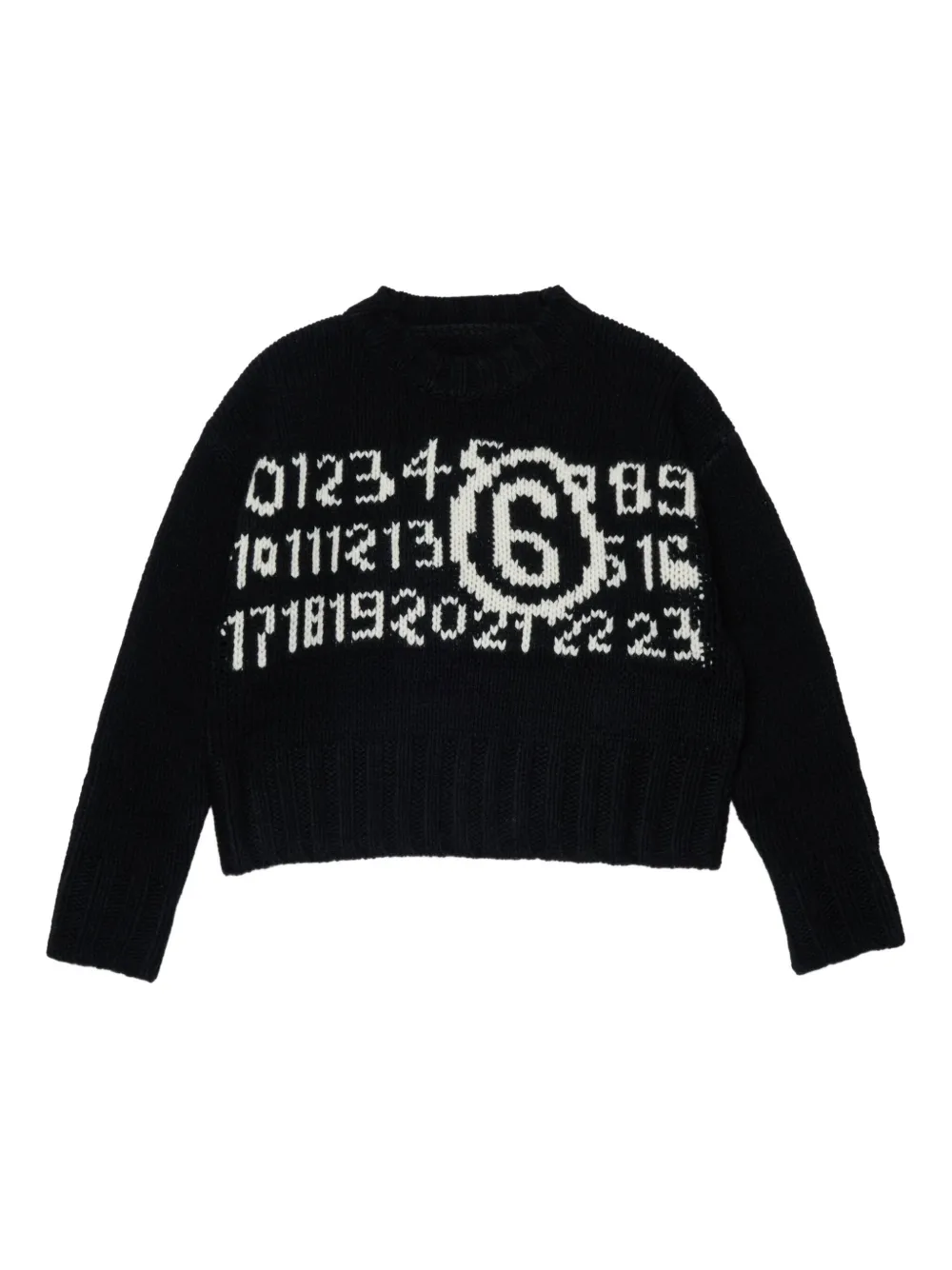 MM6 Maison Margiela Kids Numbers-motif sweater Zwart
