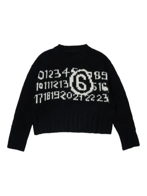 MM6 Maison Margiela Kids Numbers-motif sweater