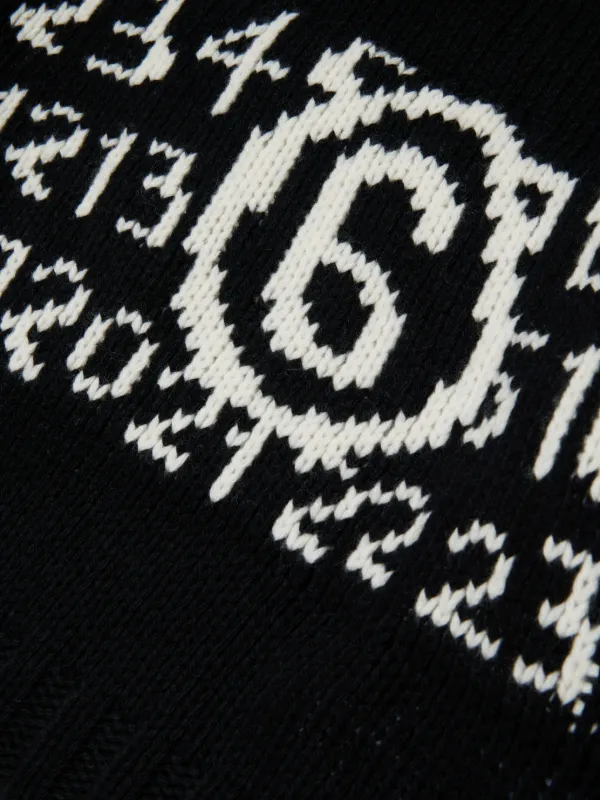 MM6 リバース　ロゴ　セーター MM6 Maison Margiela Kids ナンバーモチーフ セーター | ブラック