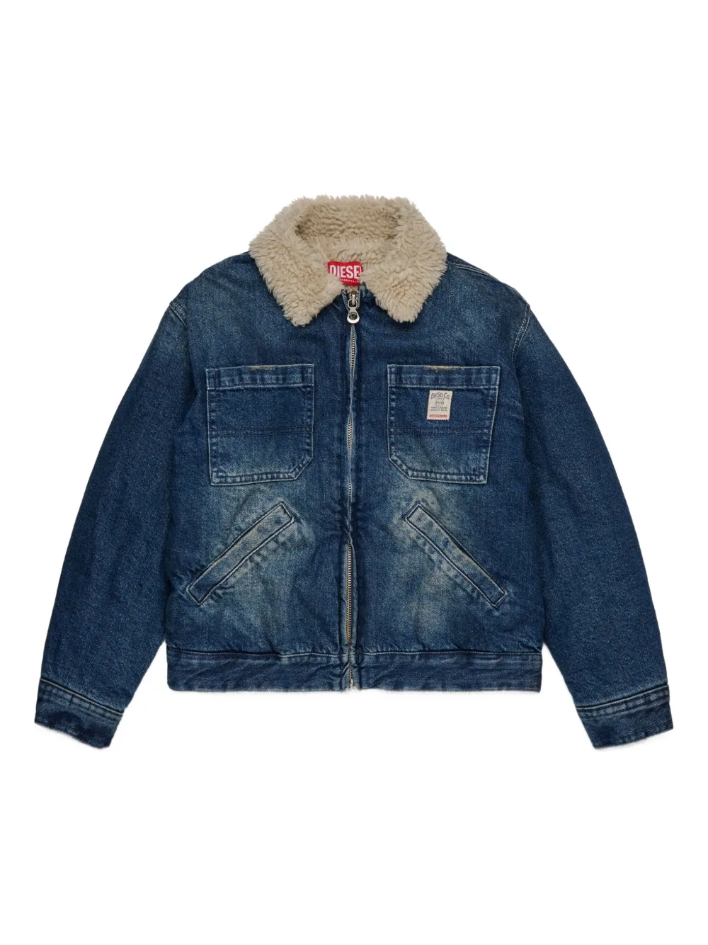 Diesel Kids Jomox-Fur jack Blauw