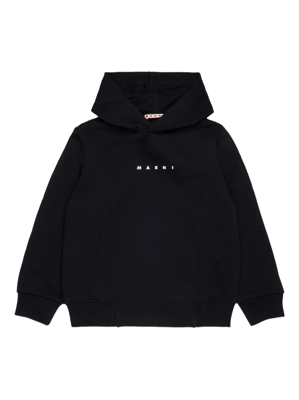 Marni Kids logo-print hoodie | Black | Image 1