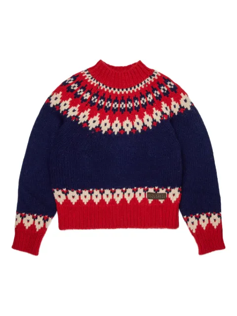 DSQUARED2 KIDS intarsia-knit jumper