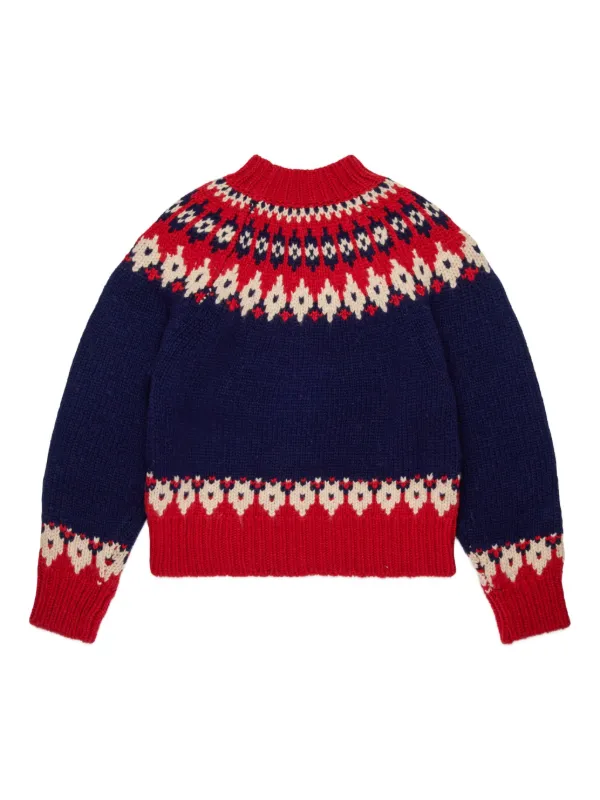 DSQUARED2 KIDS intarsia-knit Jumper Blue FARFETCH ID