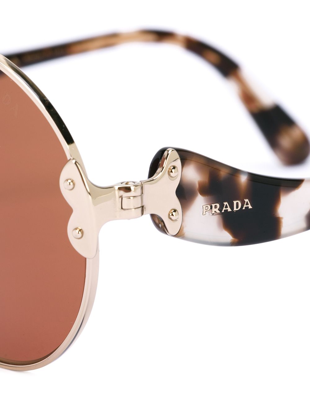 фото Prada eyewear солнцезащитные очки в круглой оправе