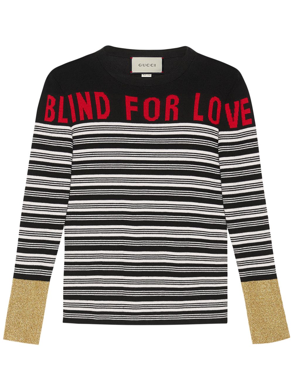 фото Gucci трикотажный топ 'blind for love' в полоску