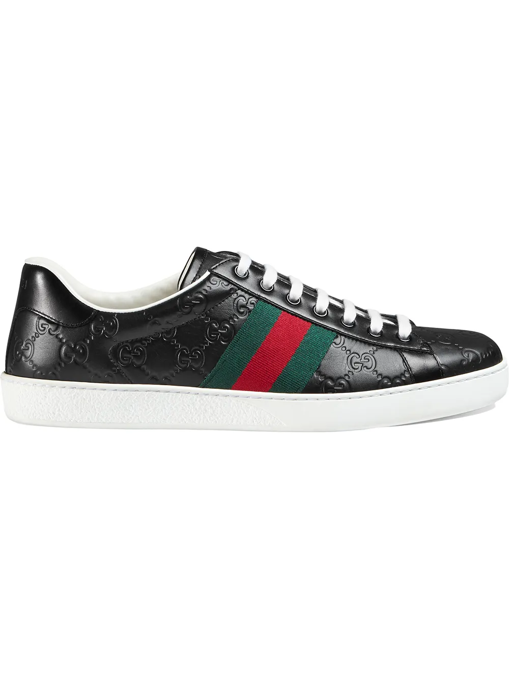 фото Gucci кеды ace с узором gucci signature