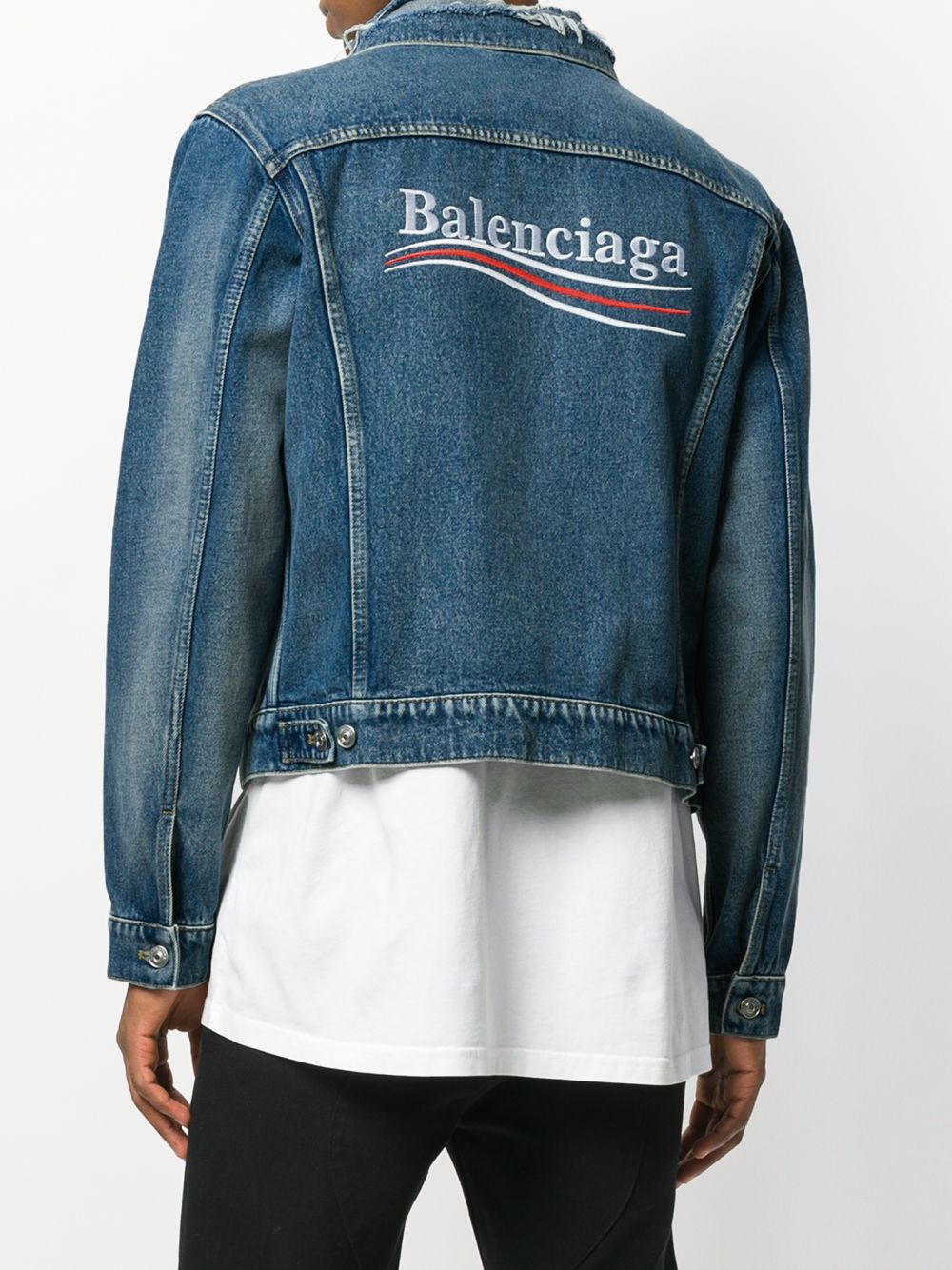 фото Balenciaga классическая джинсовая куртка