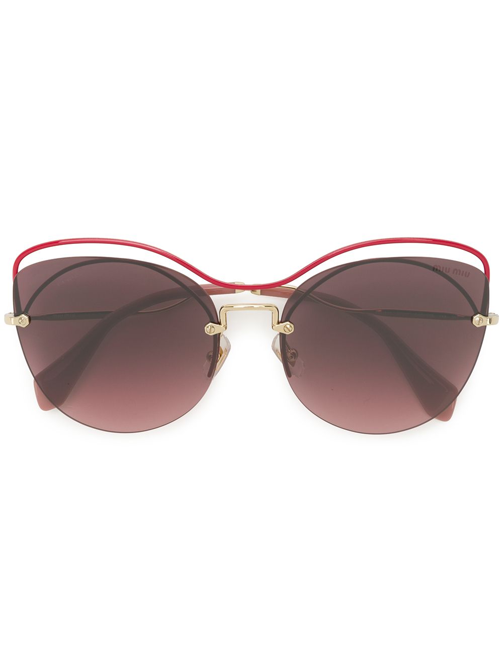 фото Miu miu eyewear массивные декорированные солнцезащитные очки