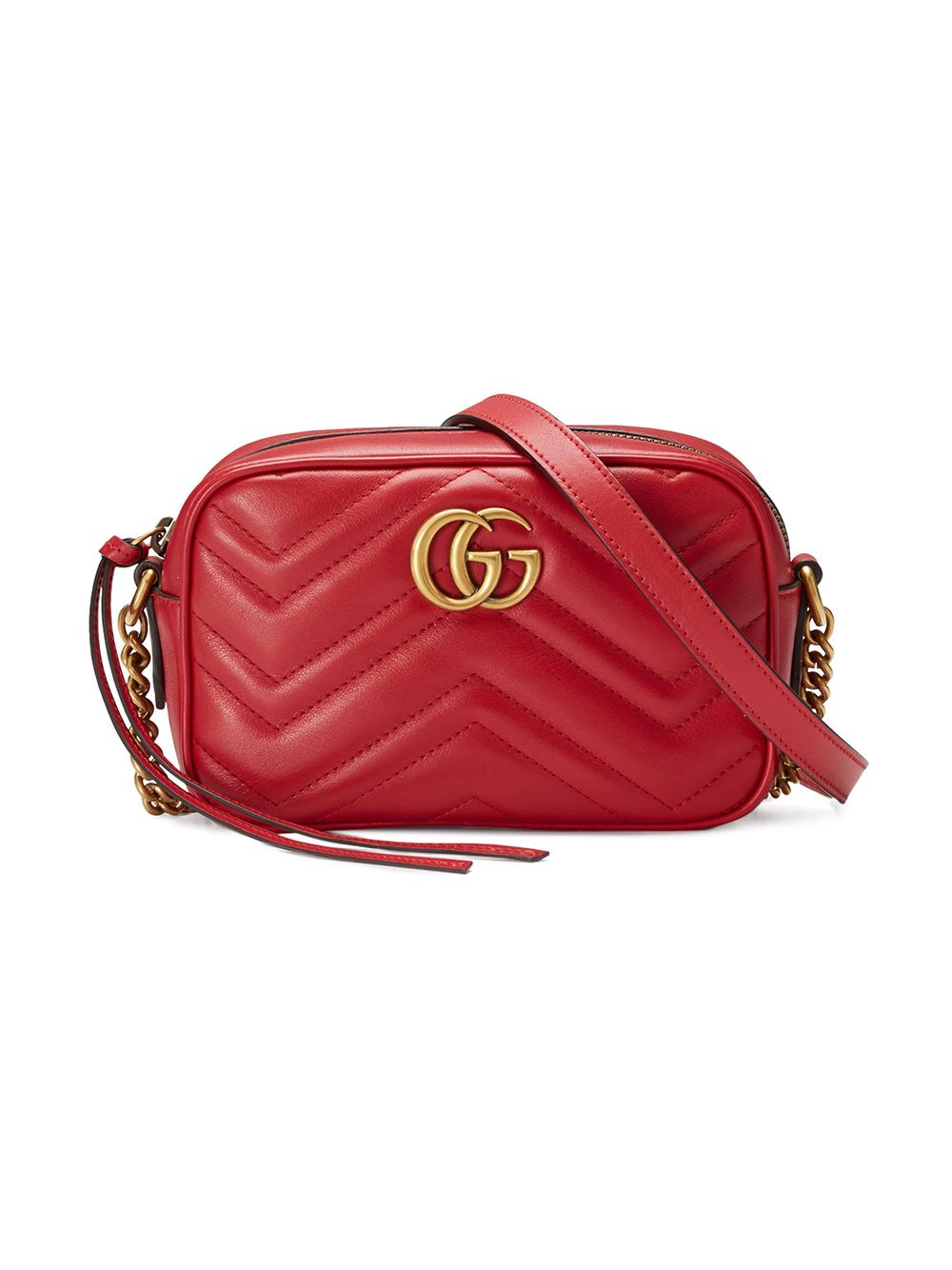 фото Gucci стеганая мини-сумка 'gg marmont'