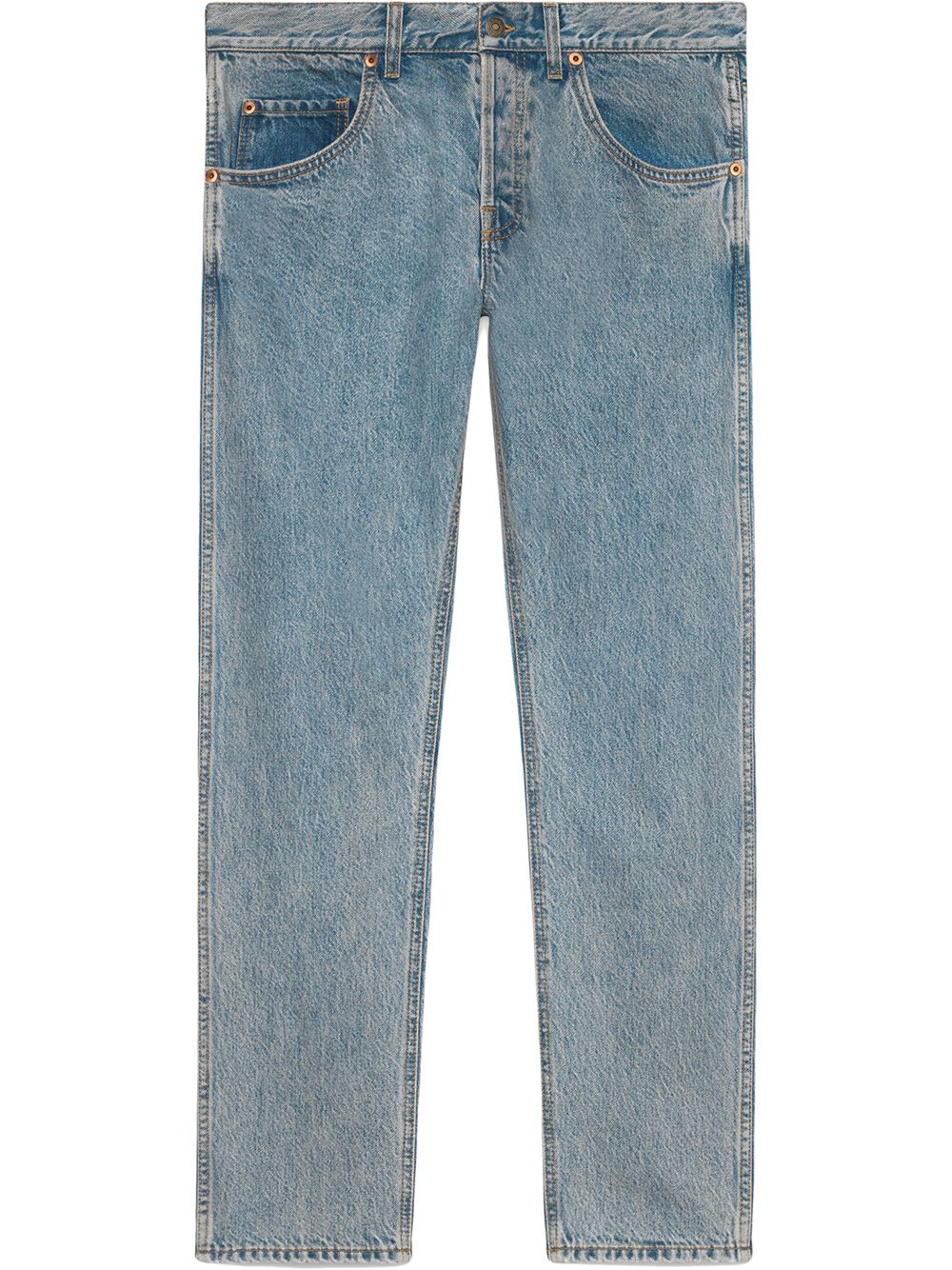 фото Gucci зауженные джинсы с нашивками