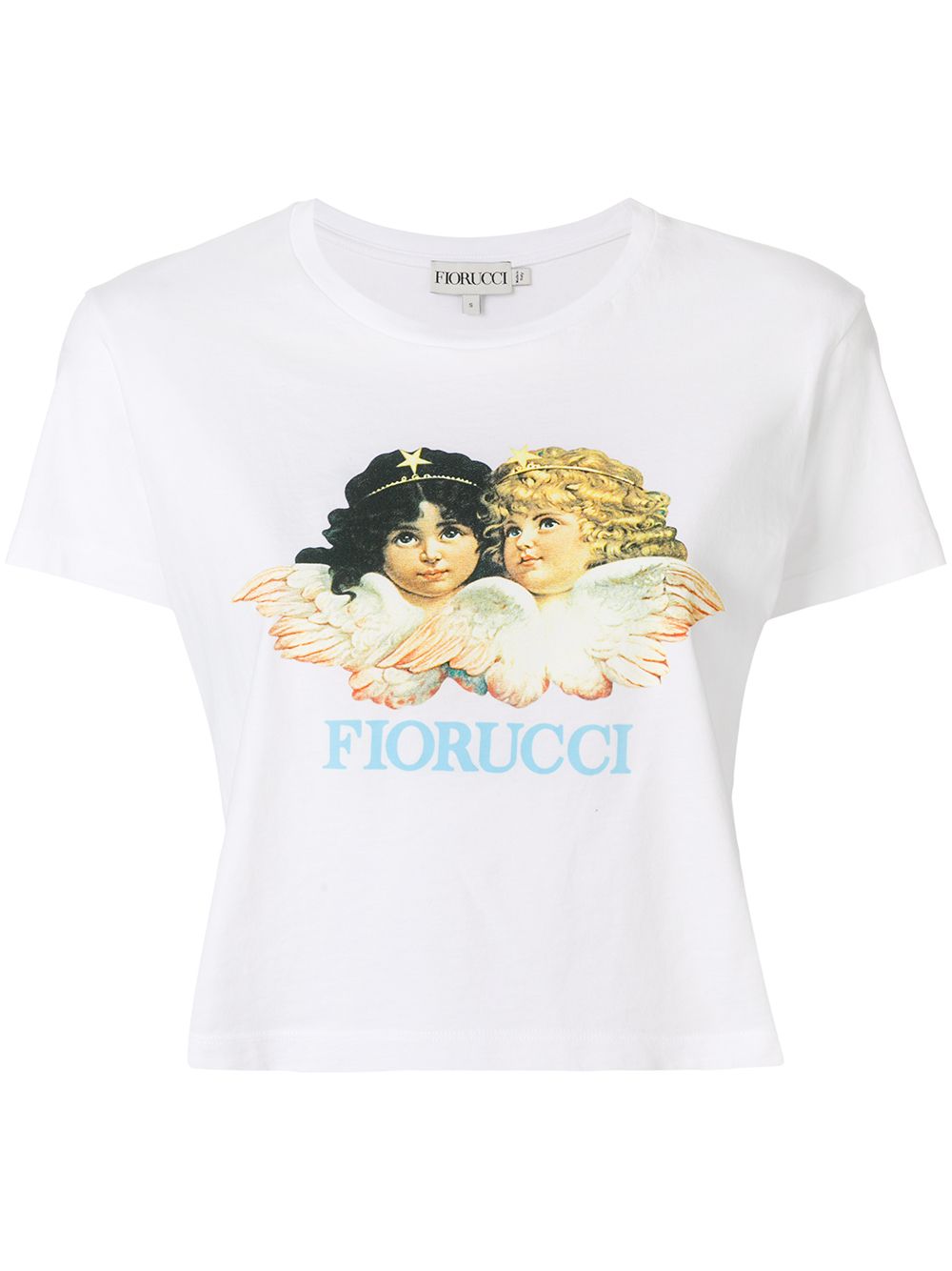 фото Fiorucci укороченная футболка с принтом логотипа