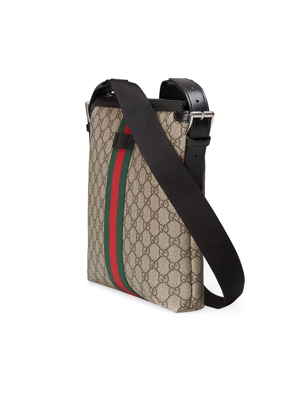 фото Gucci сумка-мессенджер с отделкой web и узором gg supreme