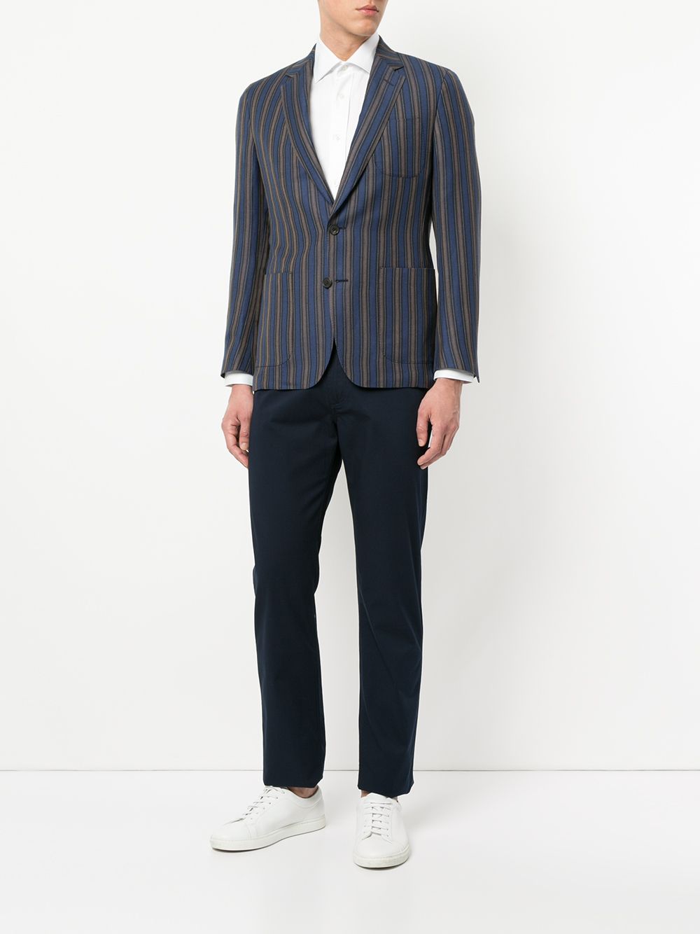 фото Gieves & hawkes stripe fitted blazer