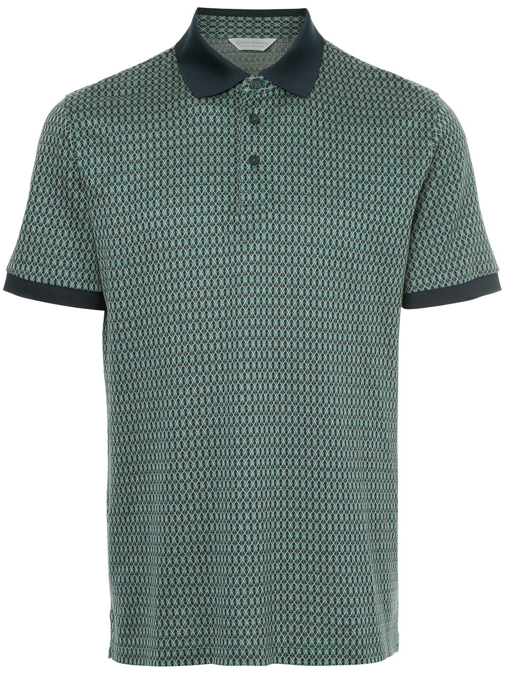 фото Gieves & hawkes patterned polo shirt