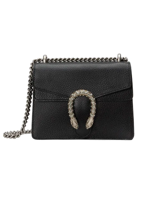 Gucci Black Dionysus Mini Leather Bag Farfetch Gucci Black Dionysus Mini Leather Bag