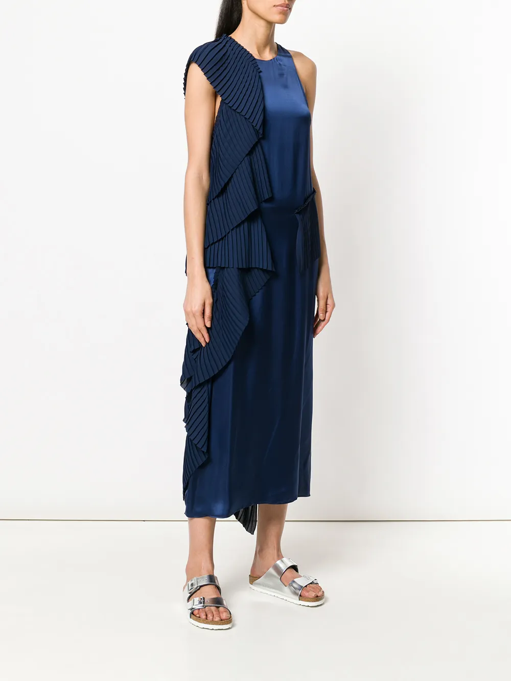 фото Kenzo asymmetric pleat detail dress