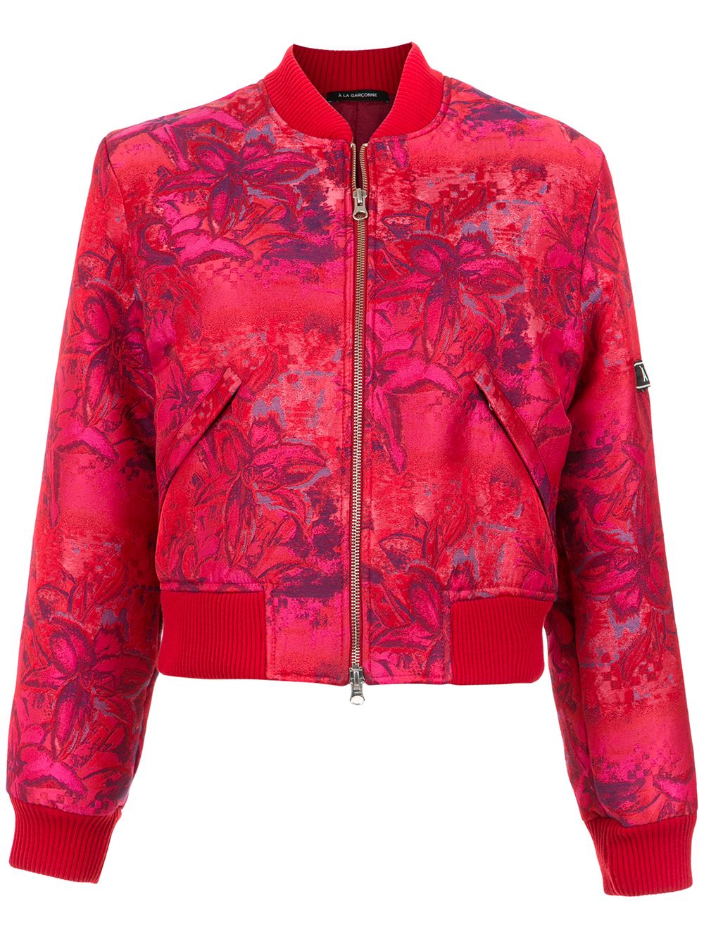 фото À la garçonne brocade bomber jacket